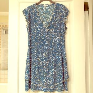 Poupette St. Barth blue mini dress size small